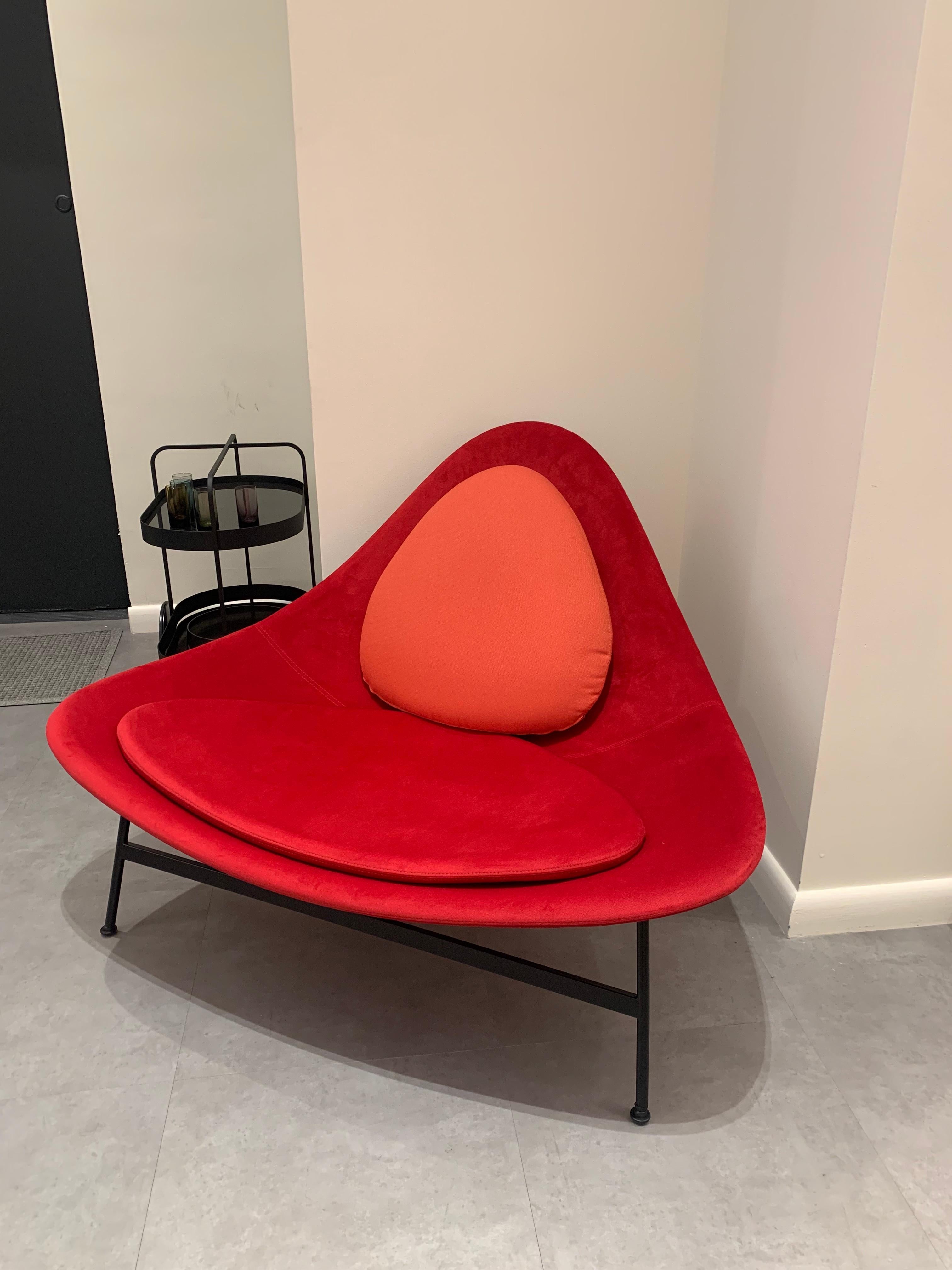 Contemporary Baleri Red Bermuda Lounge Chair Designed by Claesson Koivisto Rune in STOCK For Sale