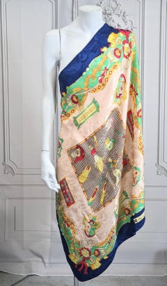 Balestra Silk Crepe Scarf, Cricket Theme