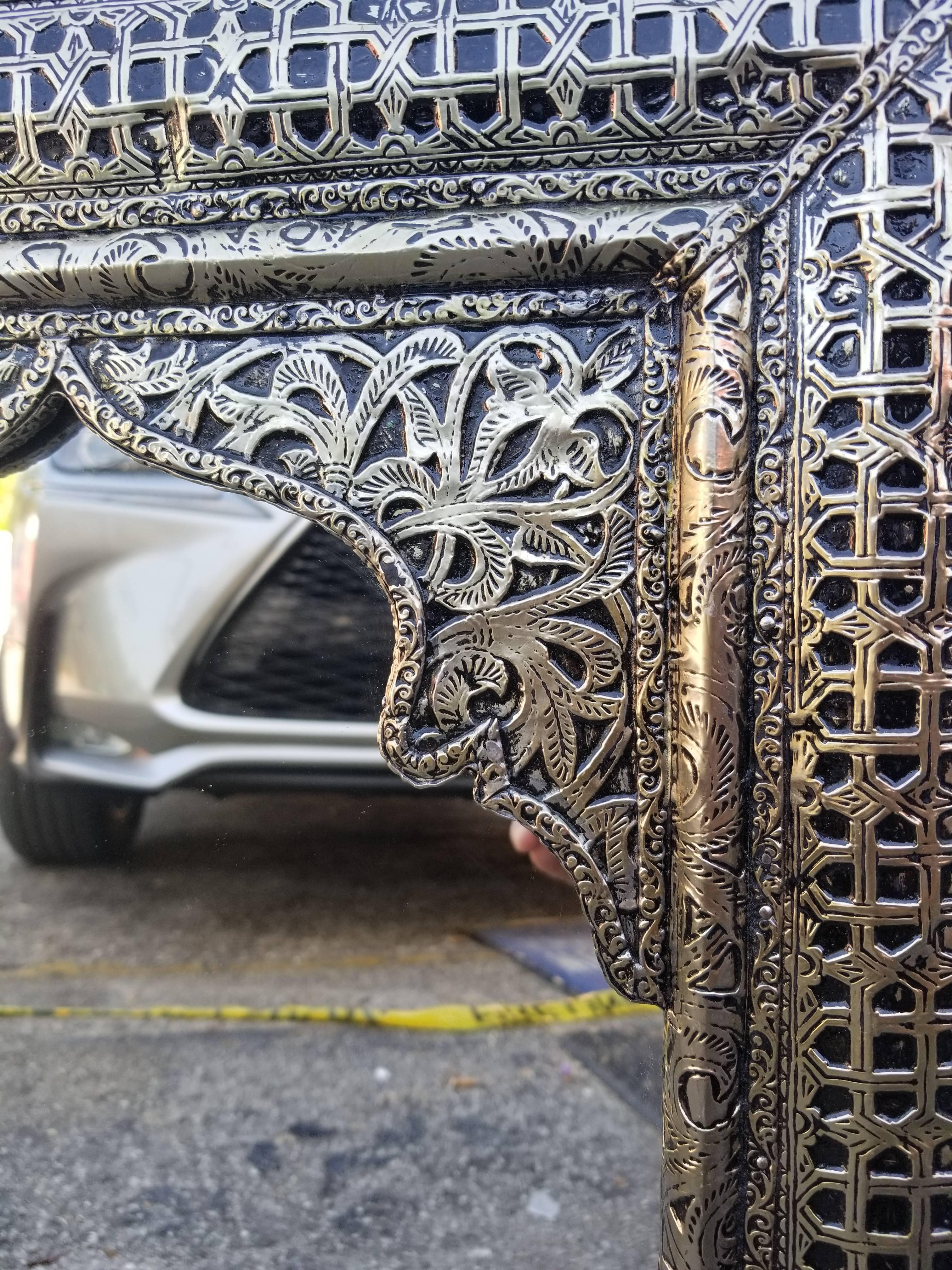 Contemporary Balet II Moroccan Metal Inlaid Mirror, Marrakech For Sale