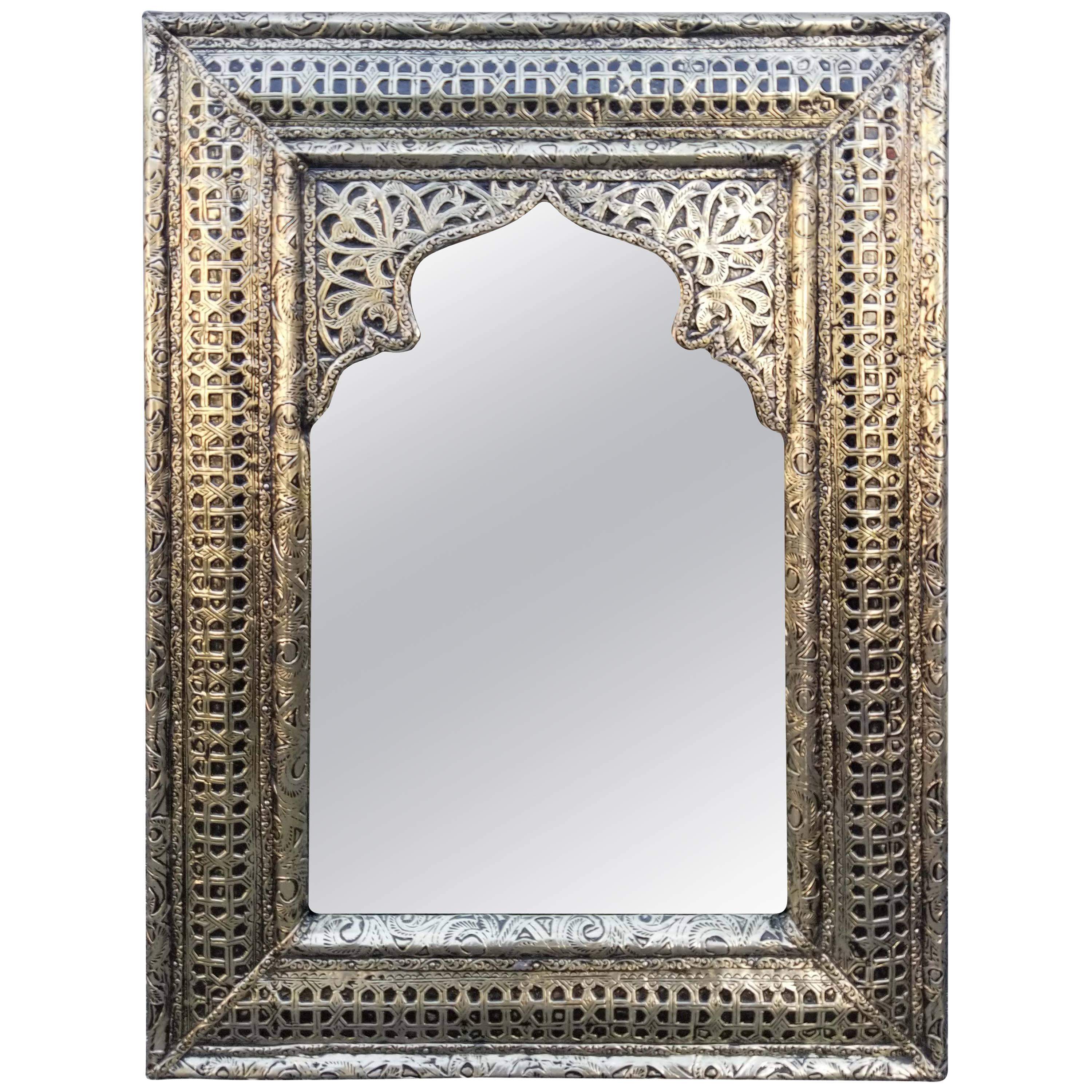 Balet II Moroccan Metal Inlaid Mirror, Marrakech For Sale