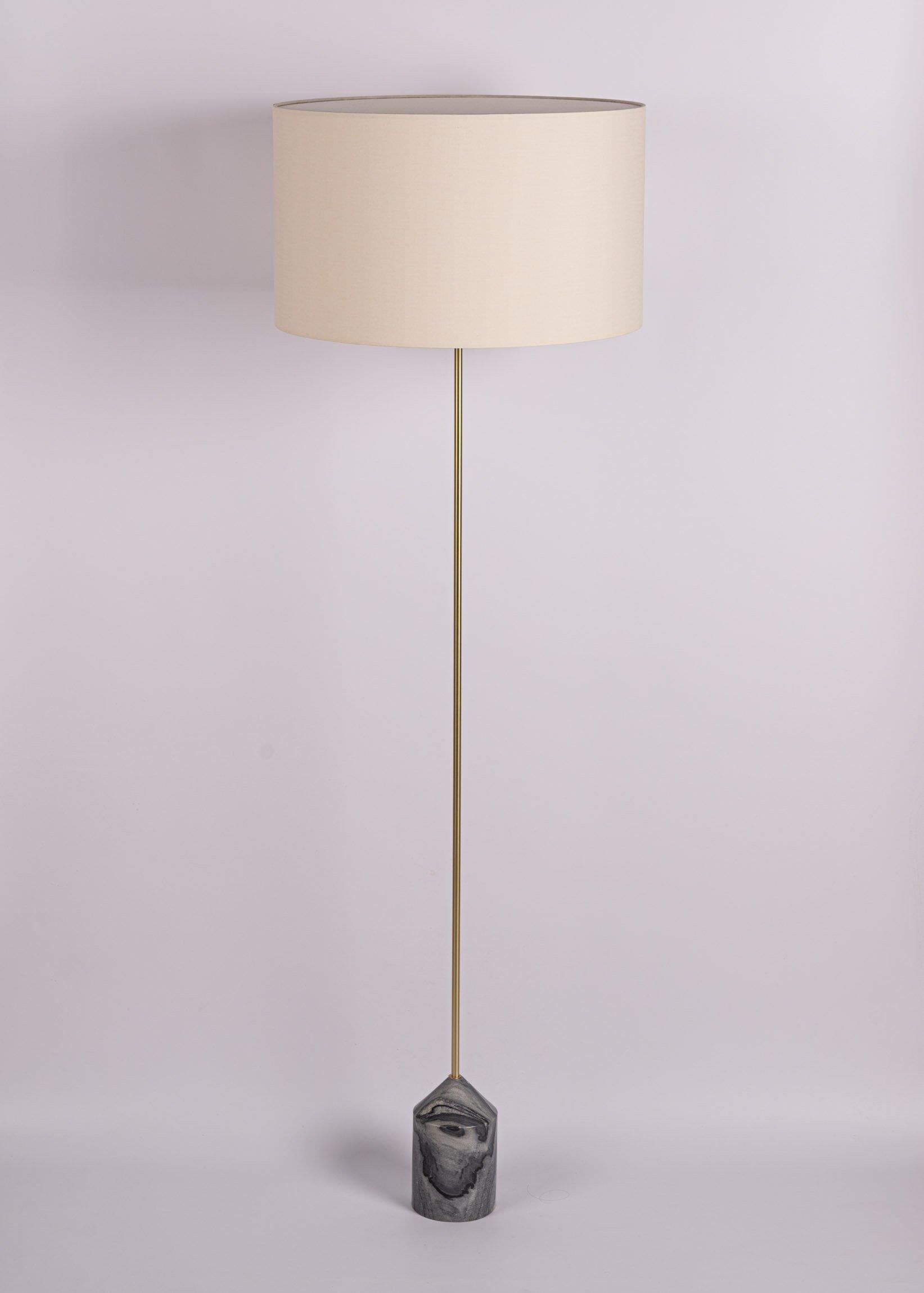 Baleto Black Marble Floor Lamp by Simone & Marcel
Dimensions: D 50 x W 50 x H 166 cm.
Materials: Brass, cotton and black marble.

Also available in different marble and alabaster options and finishes. Custom options available on request. Please