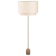 Lampada da terra Baleto Duoblo Tabacco Alabastro di Simone & Marcel