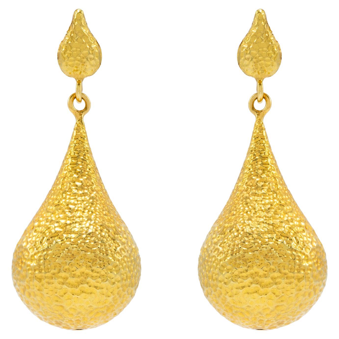 Bali 20k Gold Earrings, by Tagili For Sale