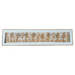 Bali Hindu Textile Framed 'Kamasan' Painting, Indonesia C. 1950