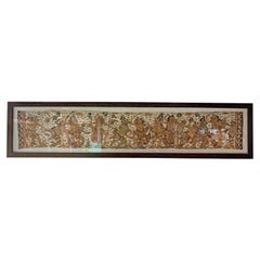 Bali Hindu Textile Framed 'Kamasan' Painting, Indonesia, Early 20th Century