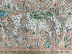 Bali Hindu Textile 'Kamasan' Painting, Indonesia, Early 20th Century