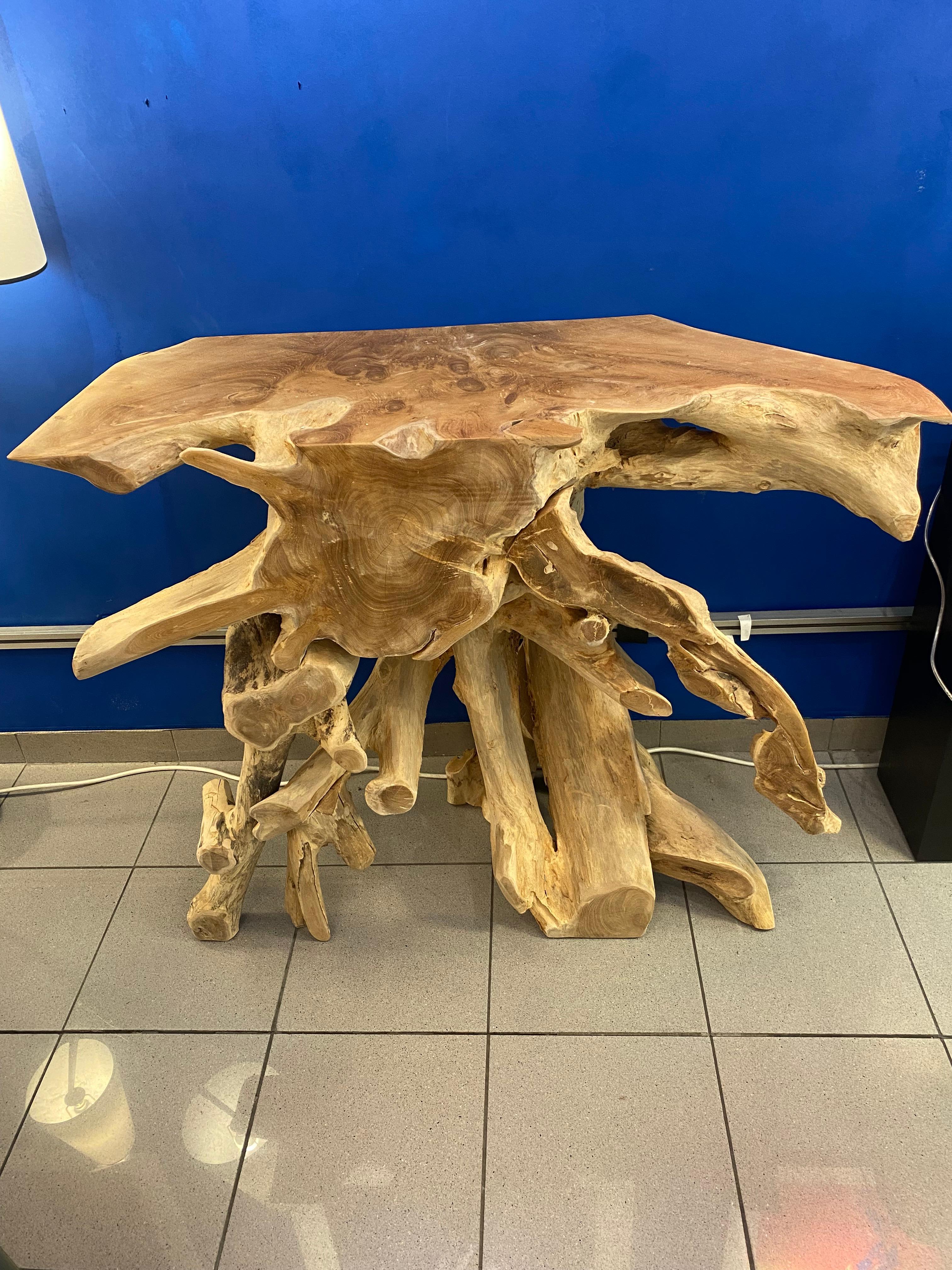 Bali Solid teak coffee table with glass  For Sale 3