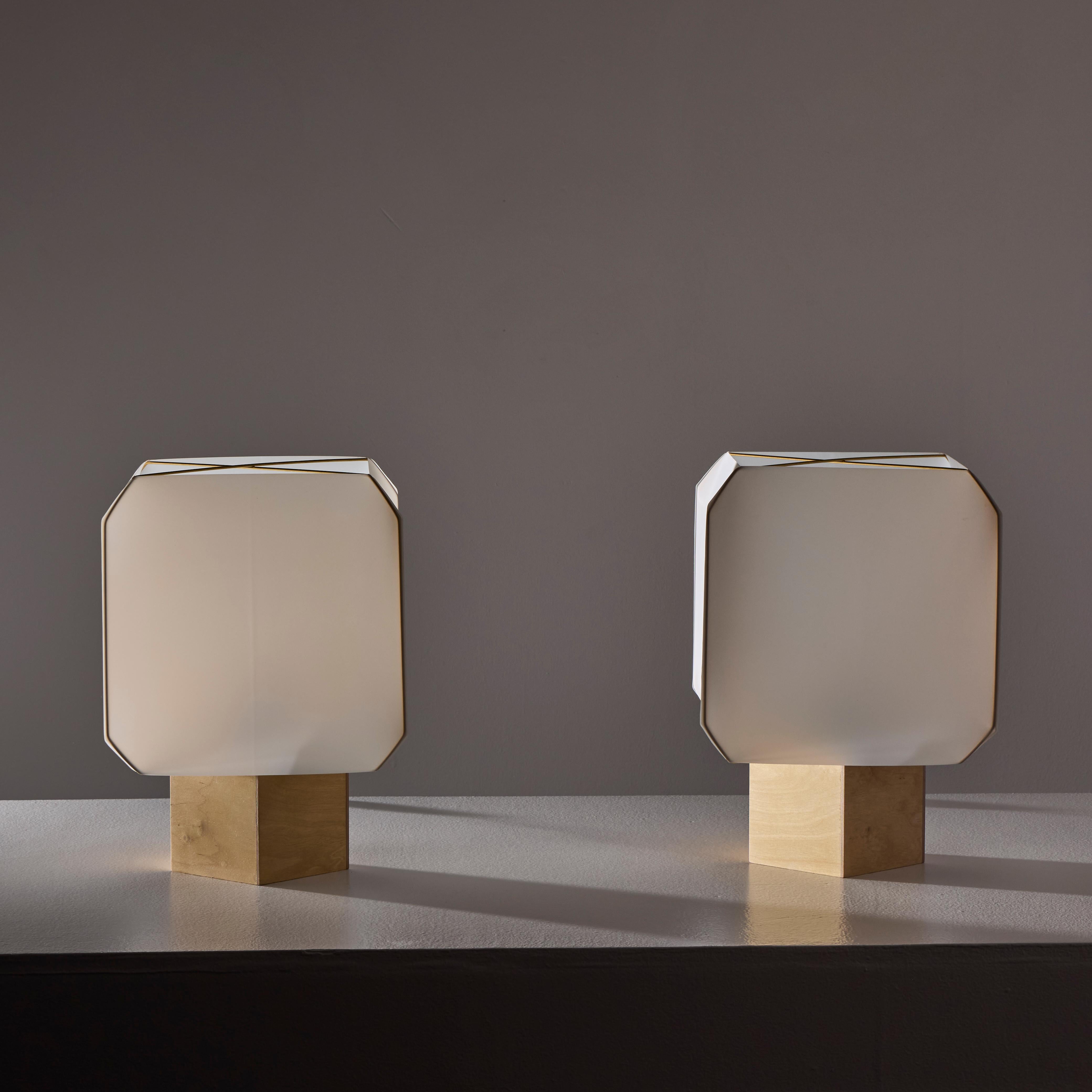 Mid-Century Modern Pair of 'Bali' Table Lamps by Bruno Munari for Danese