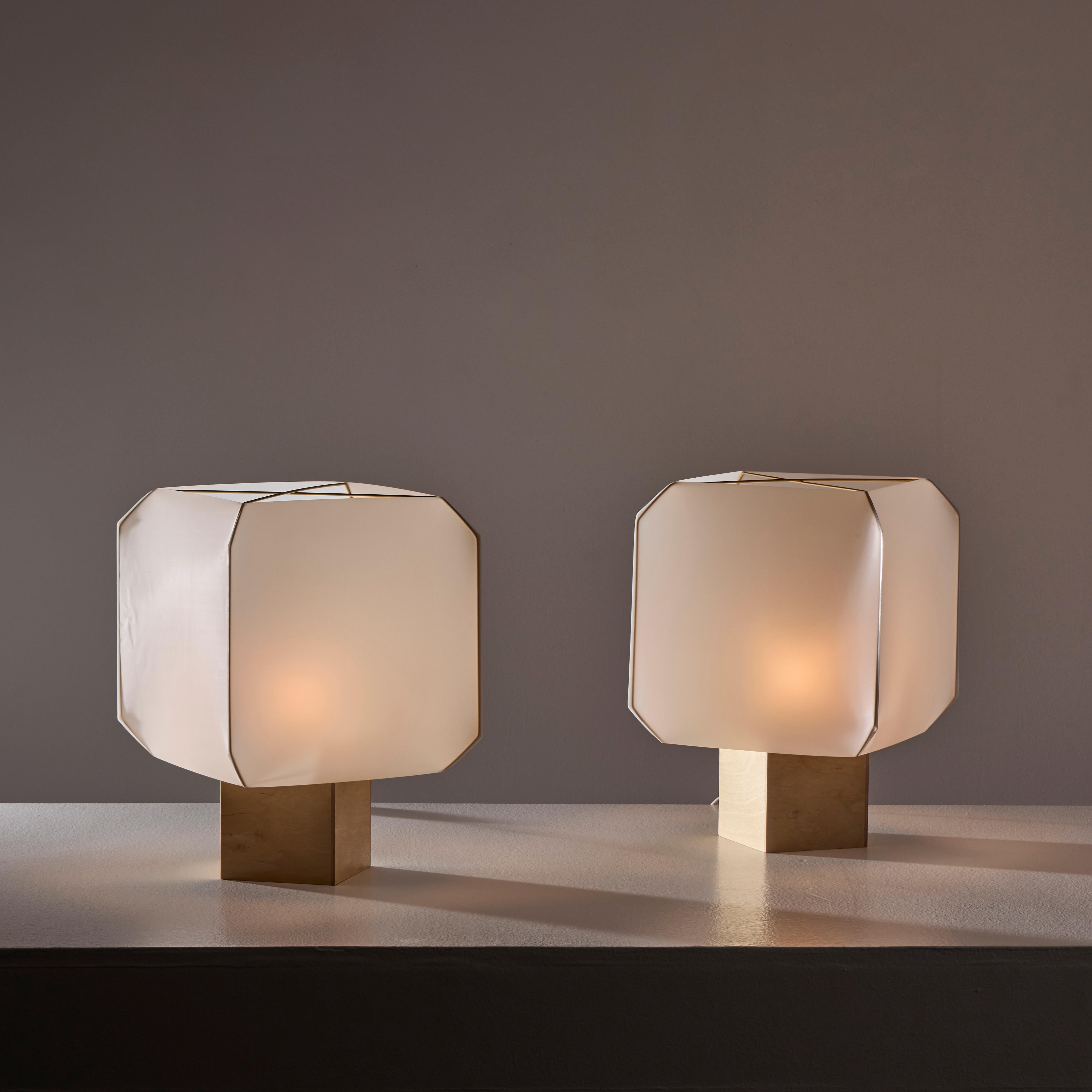 Pair of 'Bali' Table Lamps by Bruno Munari for Danese In Good Condition In Los Angeles, CA