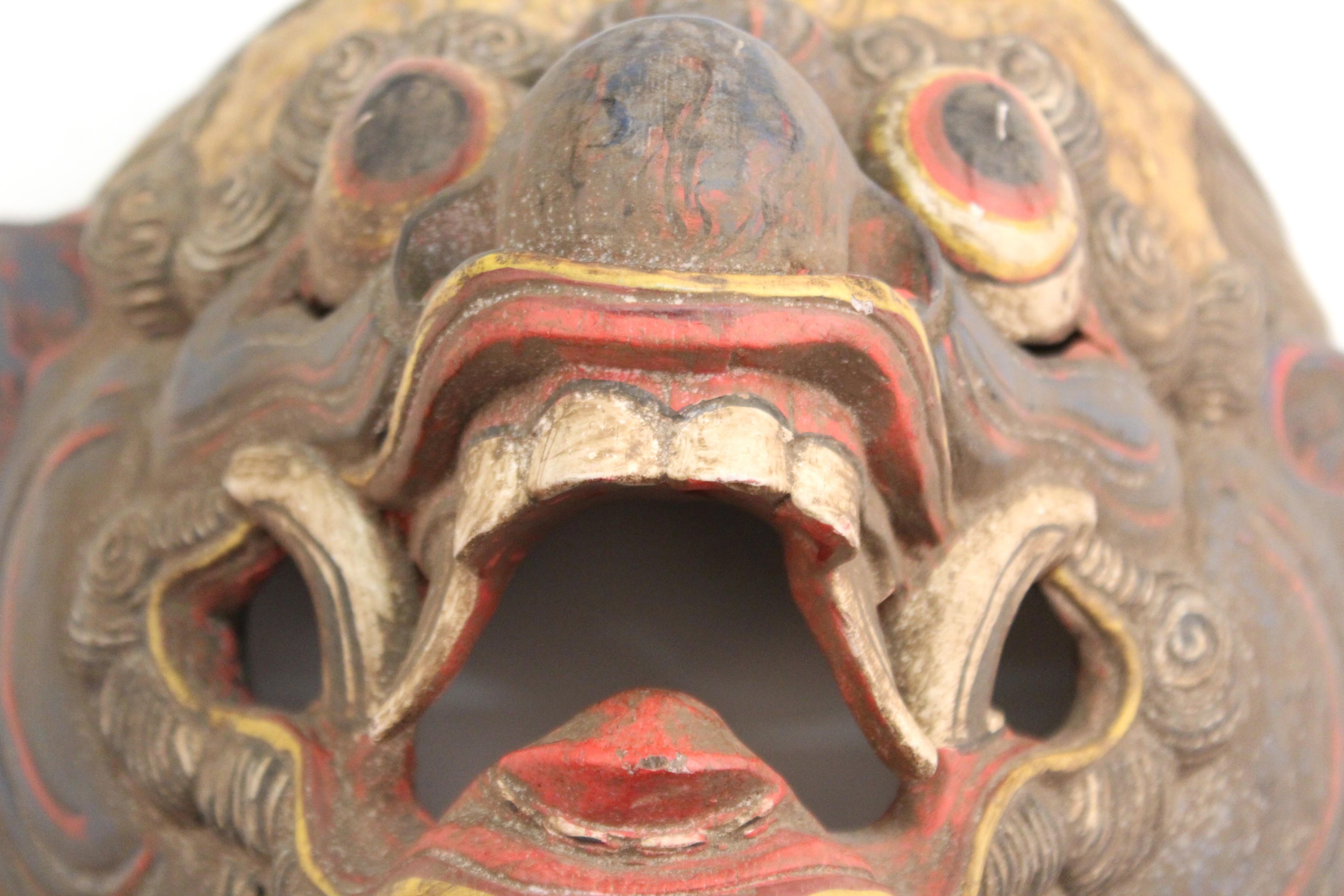 Balinese Barong Carved Wood Dance Mask 5