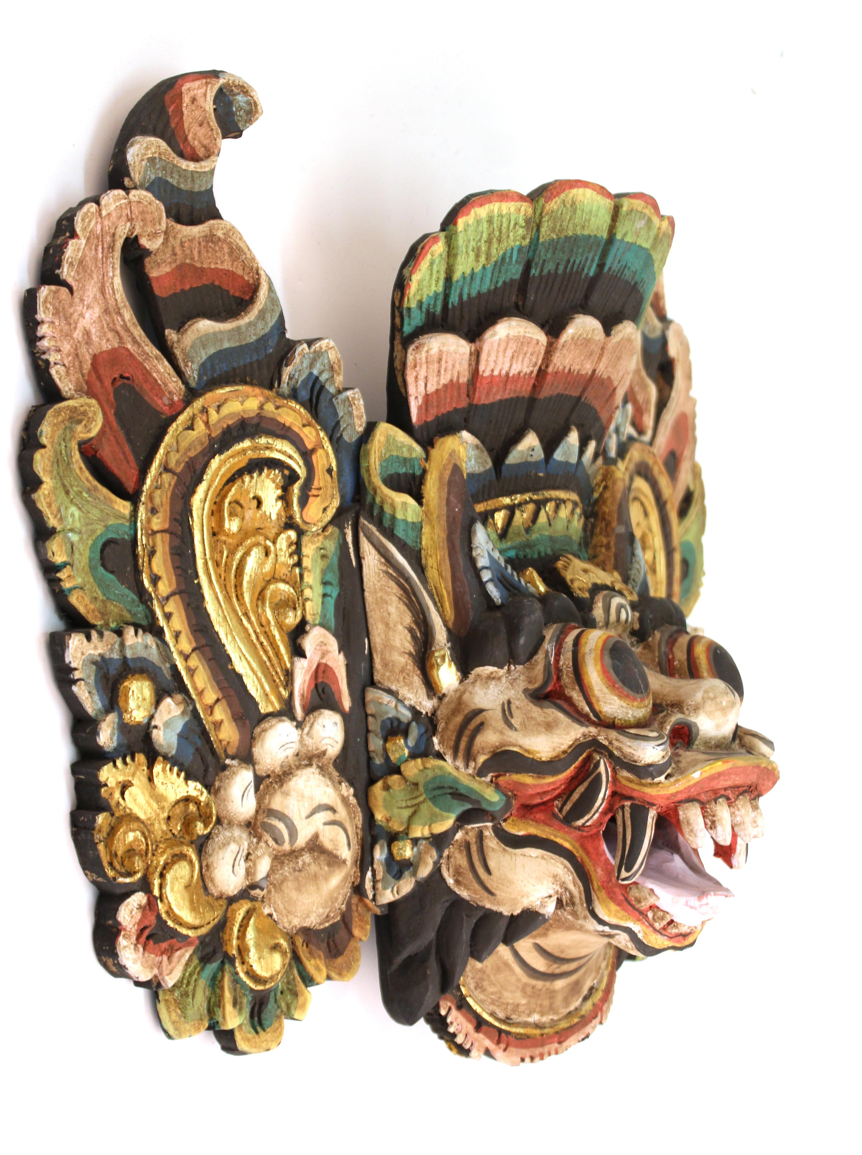 Balinese Barong Dance Mask In Good Condition In New York, NY