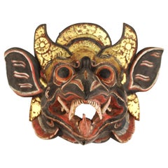 Balinesische Barong-Tanzmaske von Garuda:: dem Fahrzeug von Vishnu