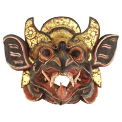 Vintage Balinese Barong Dance Mask of Garuda, the Vehicle of Vishnu