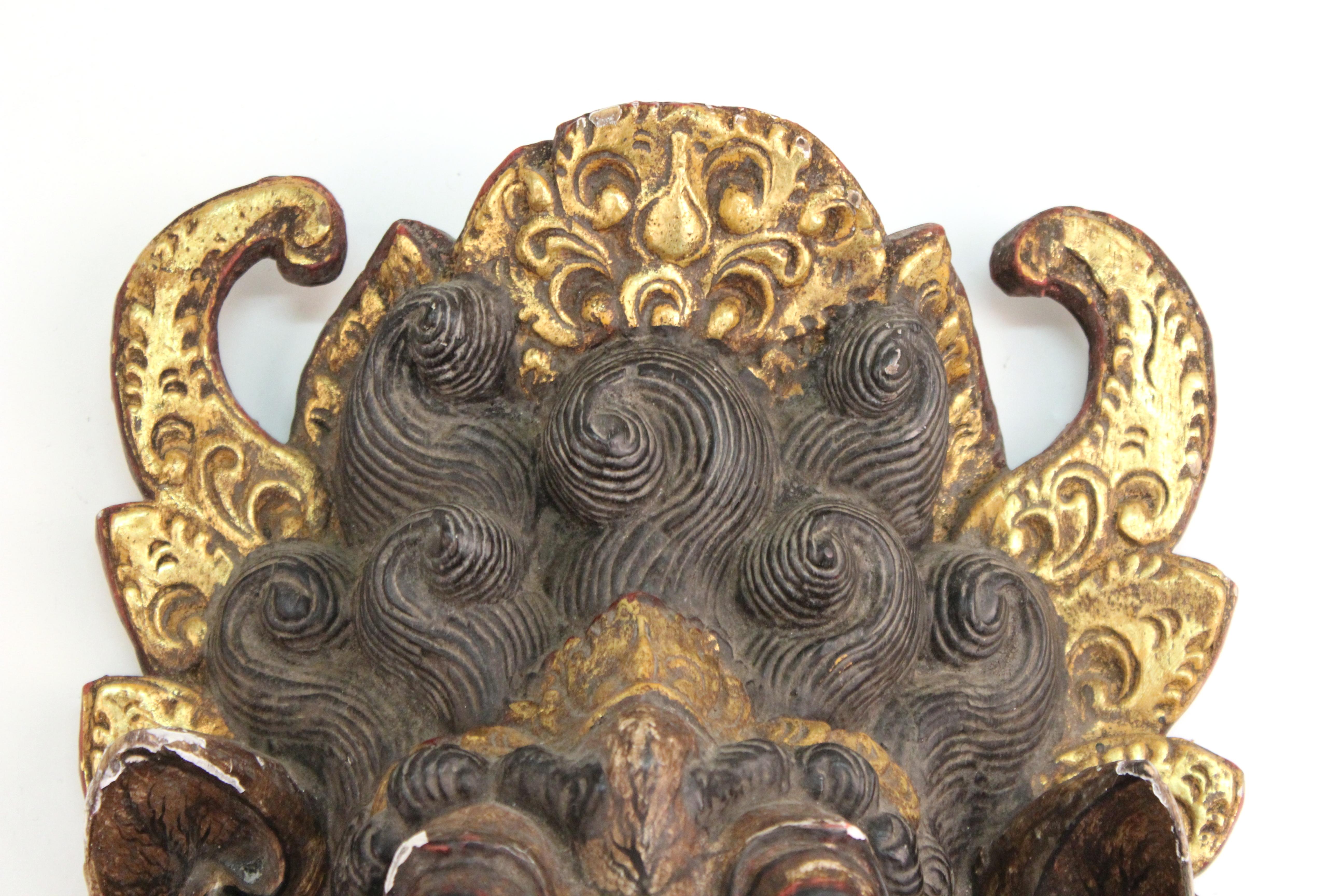 Balinese Barong Wood Dance Mask of Mythological Creature 3