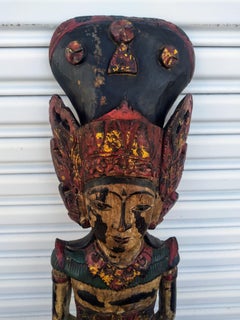 51.75" Balinese Buddhist Diety Wood Sculpture