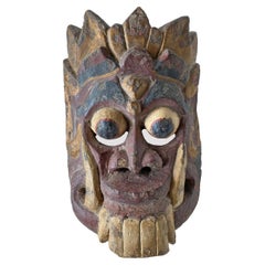 Balinese Hand-carved Mask Depicting Mythological 'Rangda' Demon Queen, c. 1900