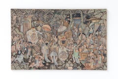Balinesisches Gemälde, Kunstwerk, Volkskunst, 1980er Jahre