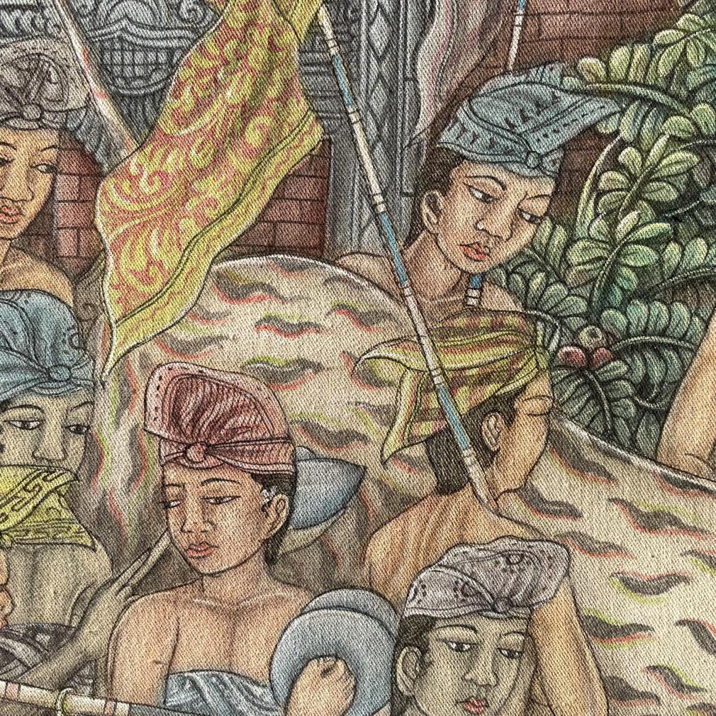 Peinture traditionnelle balinaise de W. Erawati en vente 2