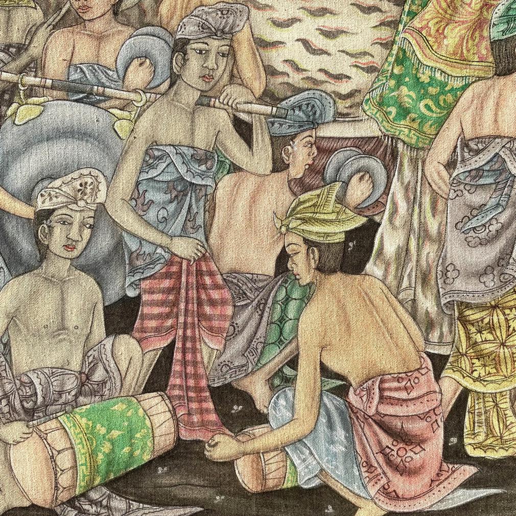 Peinture traditionnelle balinaise de W. Erawati en vente 3