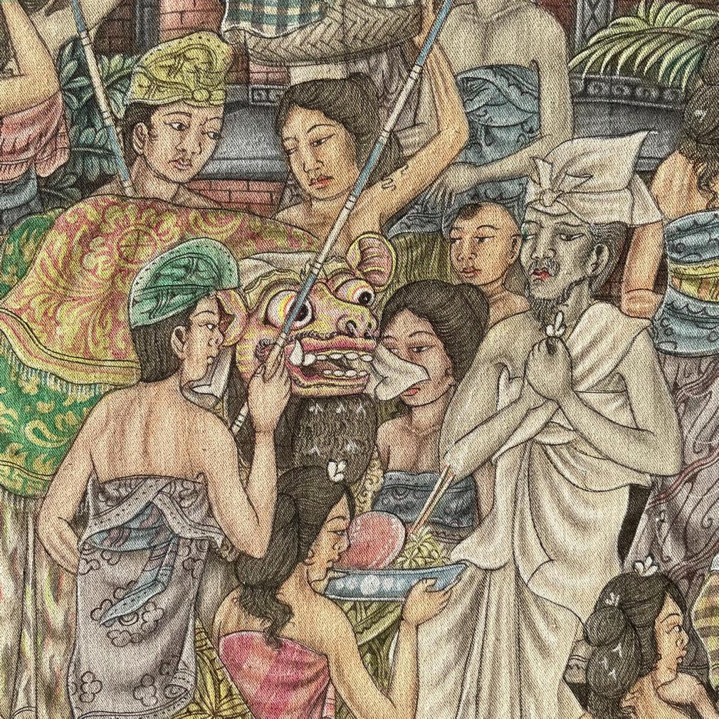 Peinture traditionnelle balinaise de W. Erawati en vente 5