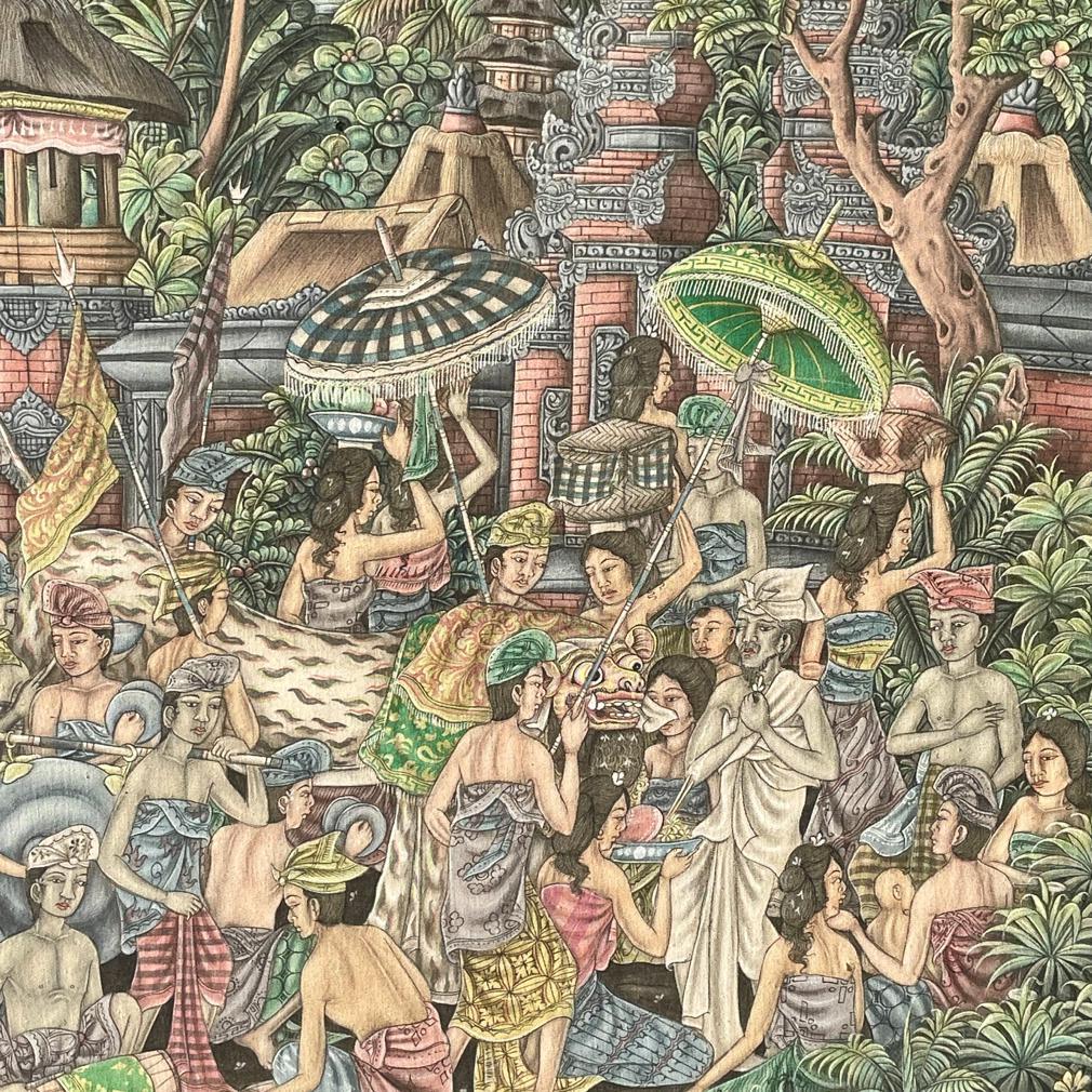 Autre Peinture traditionnelle balinaise de W. Erawati en vente