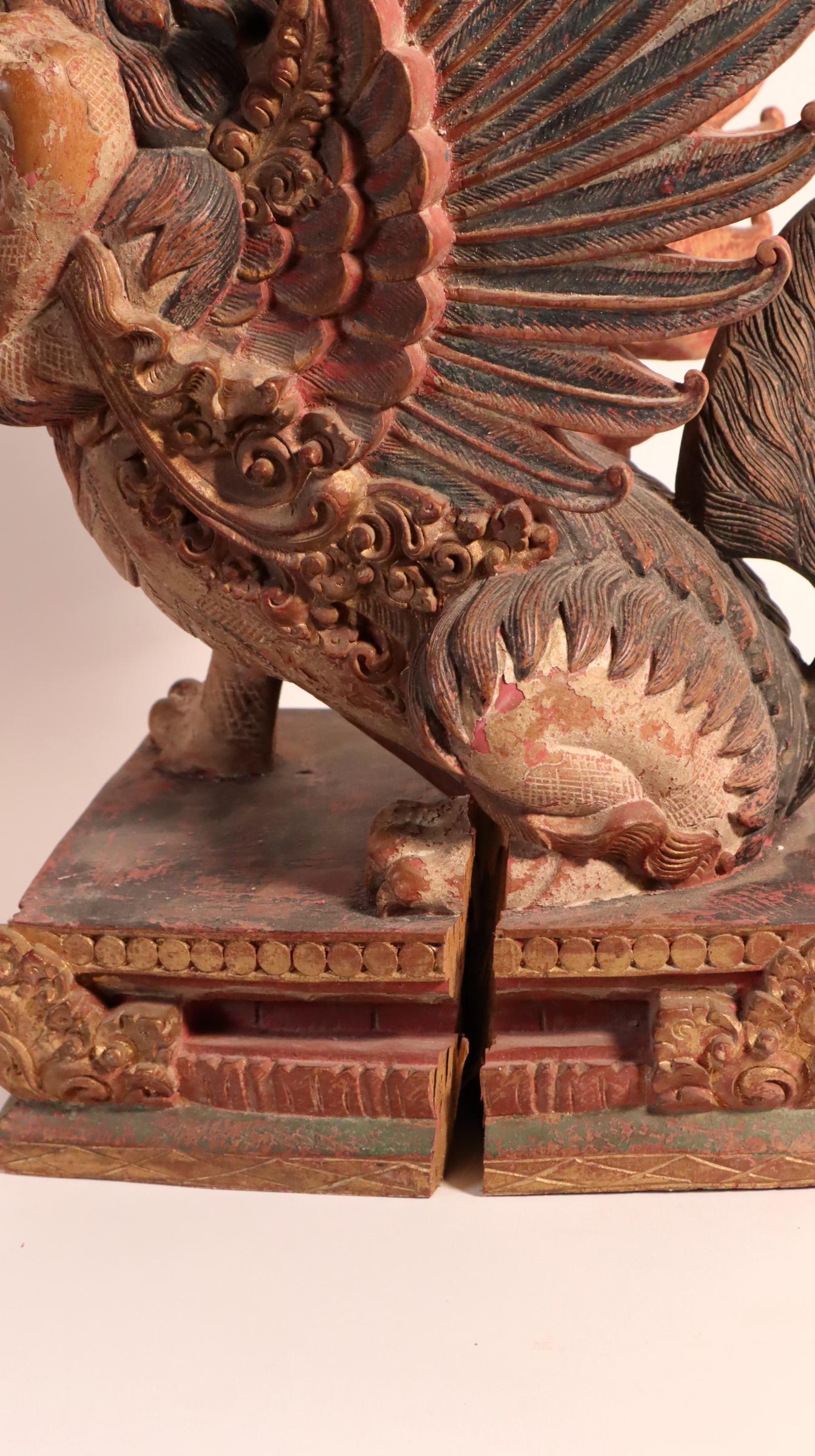 Last chance clearance sale.  Balinese Winged Lion Guardian Indonesian Art  2