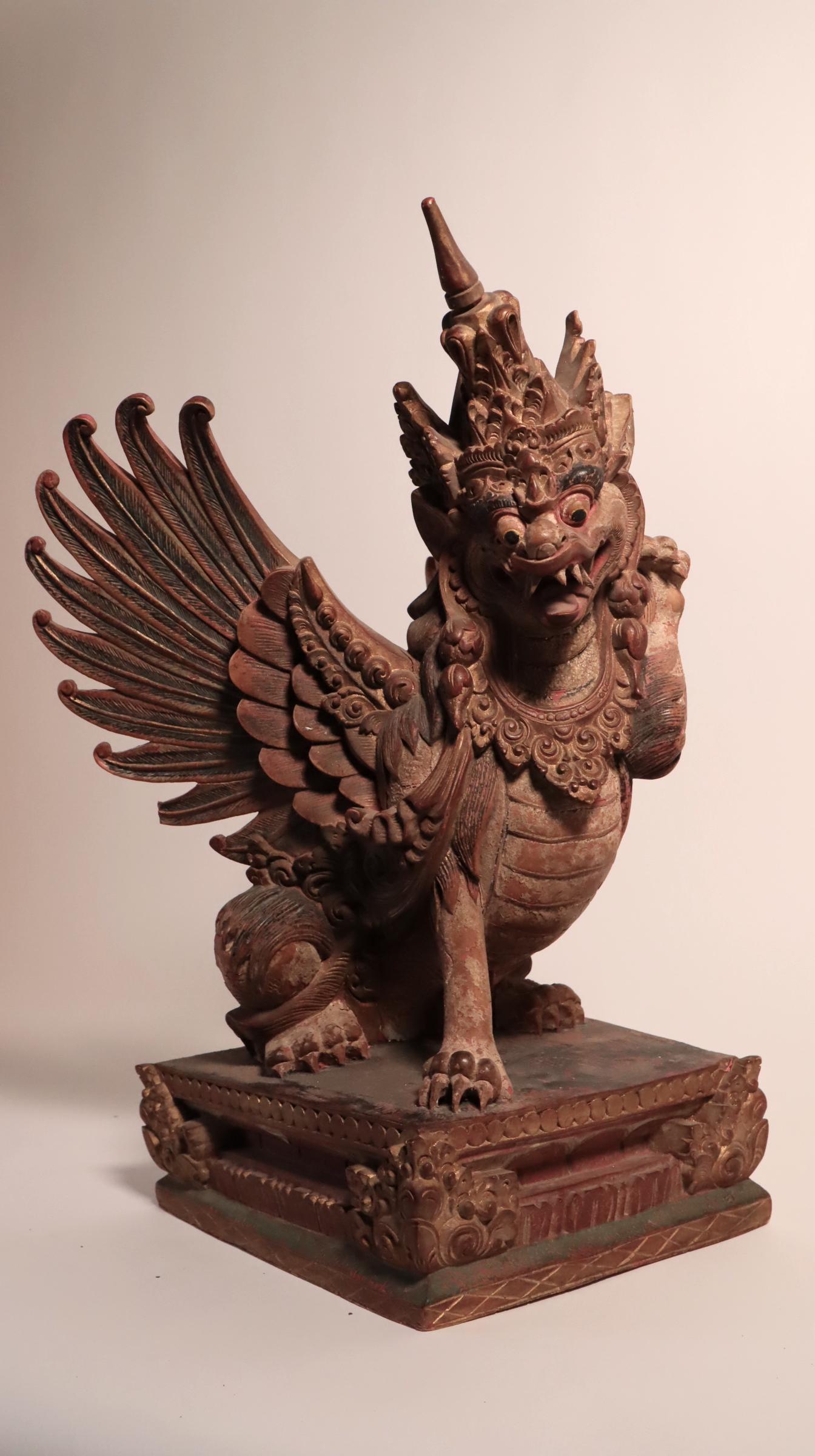 20th Century Last chance clearance sale.  Balinese Winged Lion Guardian Indonesian Art 