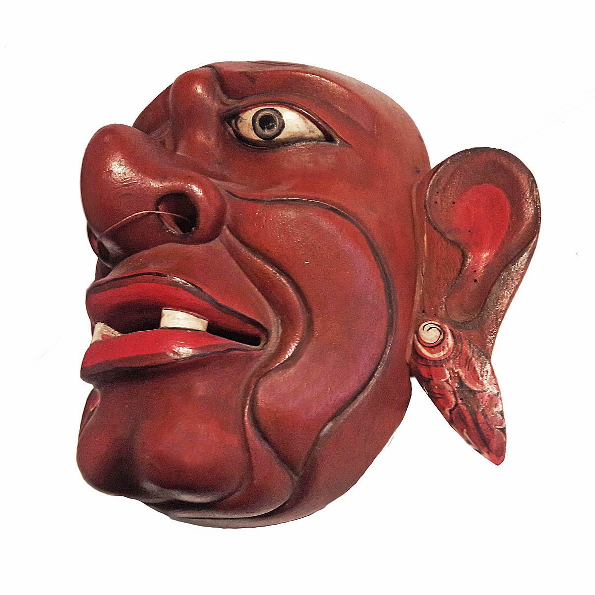 Balinesische Holzmaske, Mitte des 20. Jahrhunderts (Stammeskunst) im Angebot