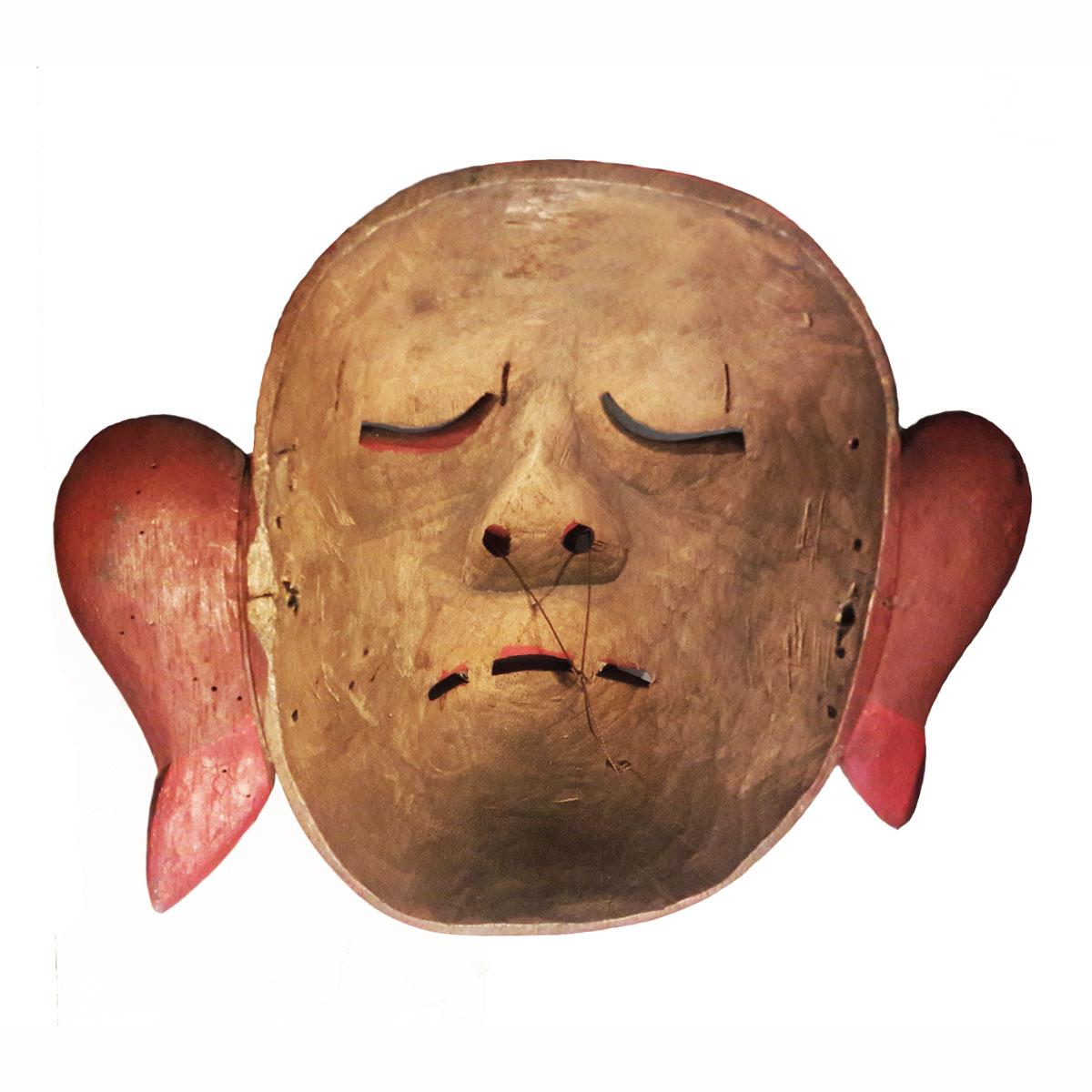 Tribal Balinese Wood Mask, Mid-20th Century For Sale