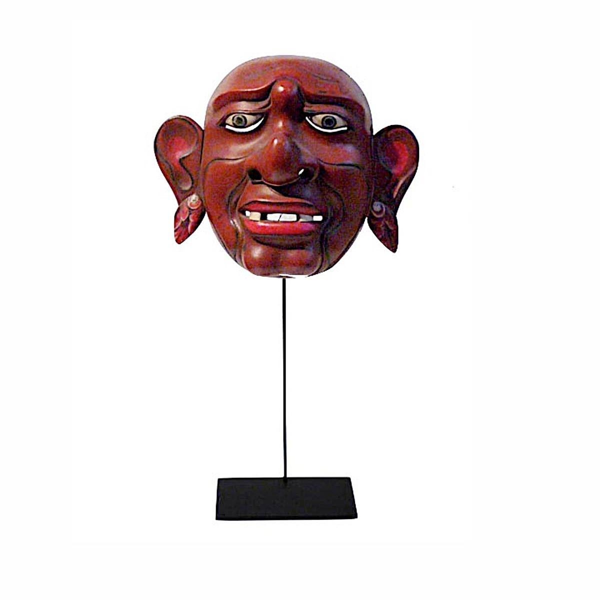 Indonesian Balinese Wood Mask, Mid-20th Century For Sale