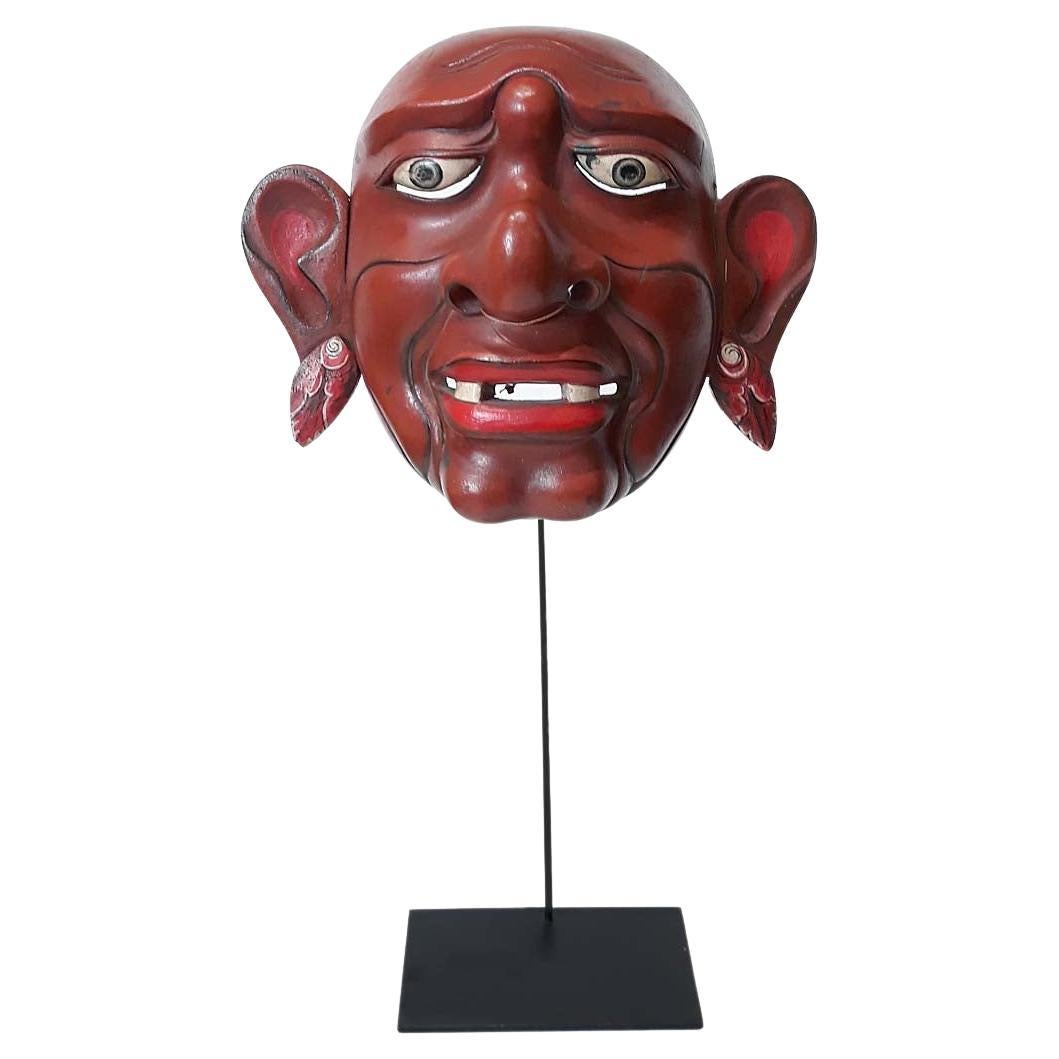 Balinese Wood Mask, Mid-20th Century For Sale