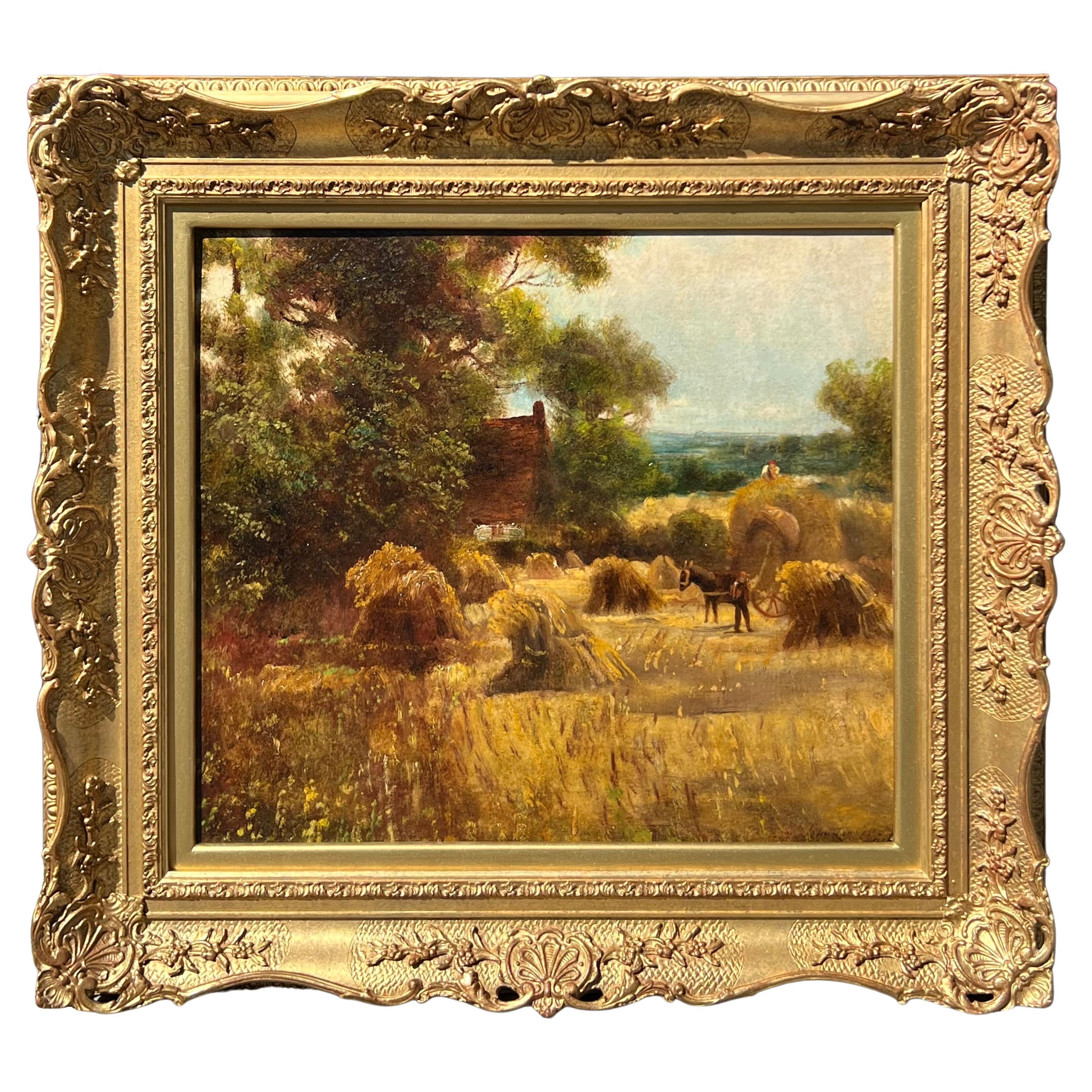 "Baling the Hay" by John Linnell For Sale