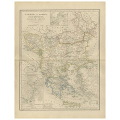 Balkans & Ottoman Europe Map with Athens Inset – Nieuwe Hand-Atlas, 1876