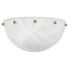 'Ball 280' Alabaster & Metal Wall Lamp by Denis De La Mesiere