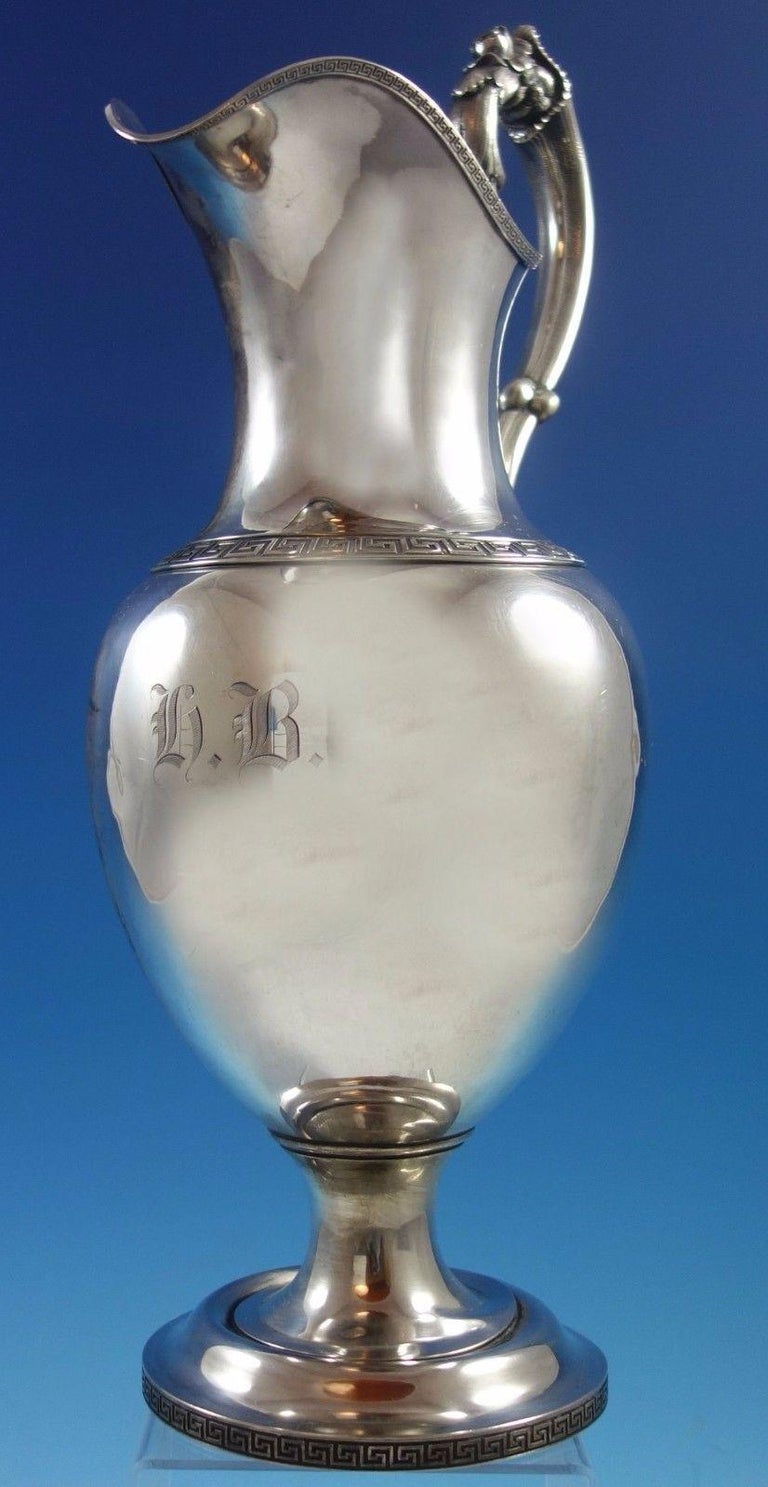 Ball Black and Co. Coin Silver Water Pitcher Tall Early Vintage For