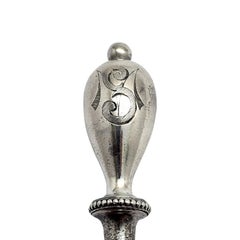 Ball Black & Co Sterling Silver Gold Wash Bowl Spouted Ladle with Monogram