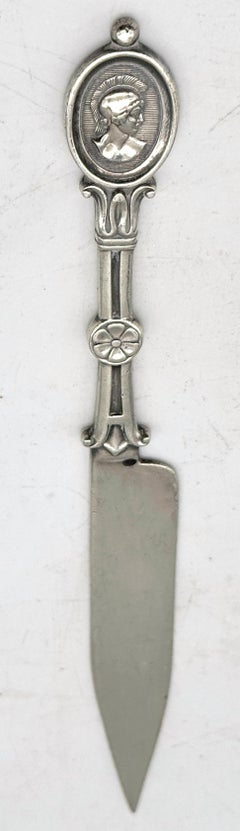 Ball, Black & Co. Sterling Silver Medallion Letter Opener Featuring Mars, C 1862