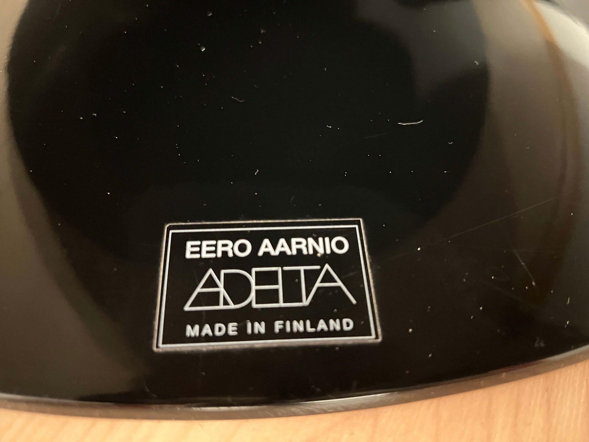 Ball Chair by Eero Aarnio and Adelta, Black and Grey Finland, 1980s 2