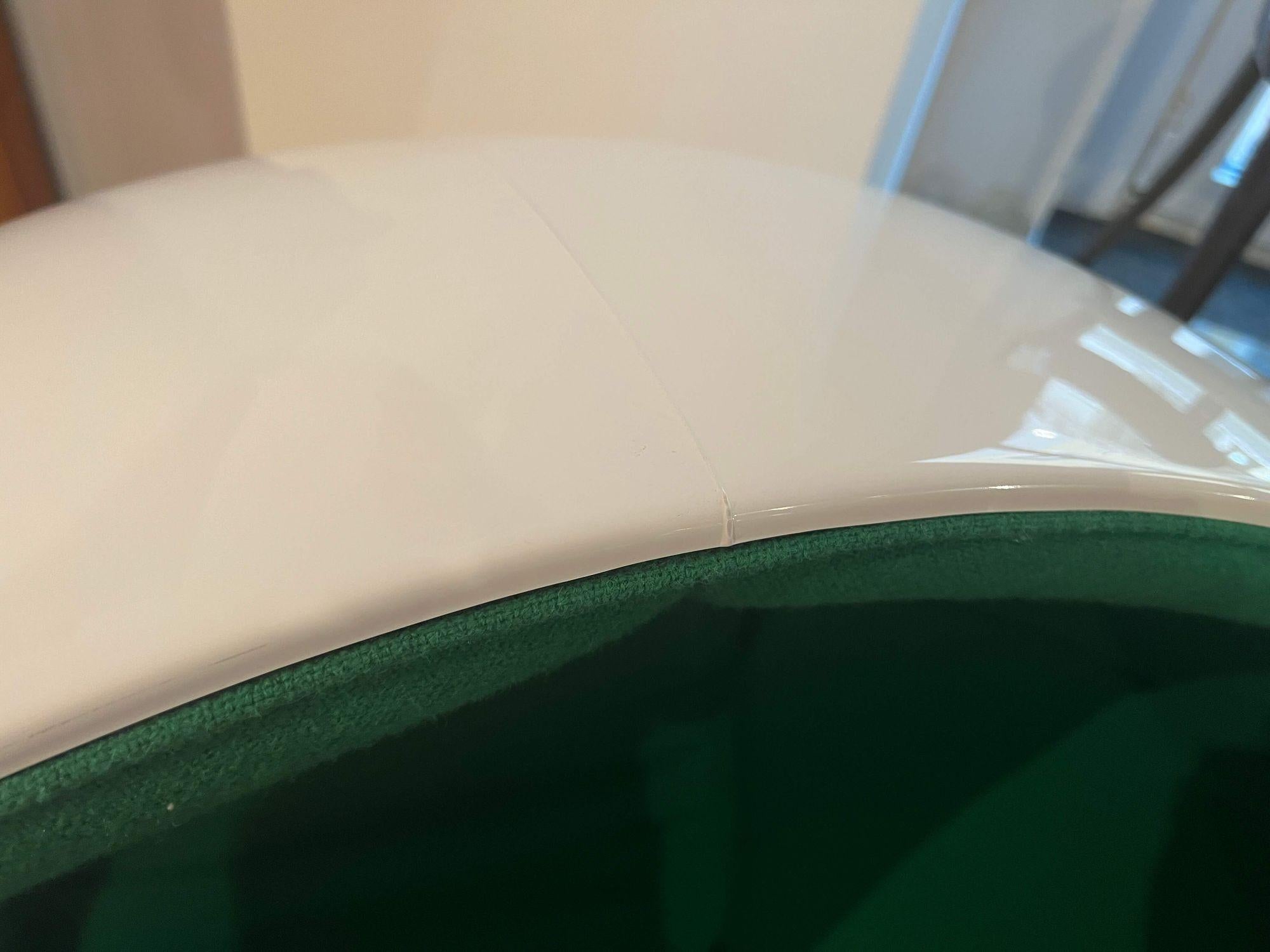 Ball Chair by Eero Aarnio, Green and White, Adelta, Finland circa 1980/1990s 4
