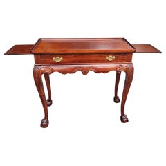 Ball & Claw Chippendale Mahogany Server Console  with Gallery and Pull-out Trays
