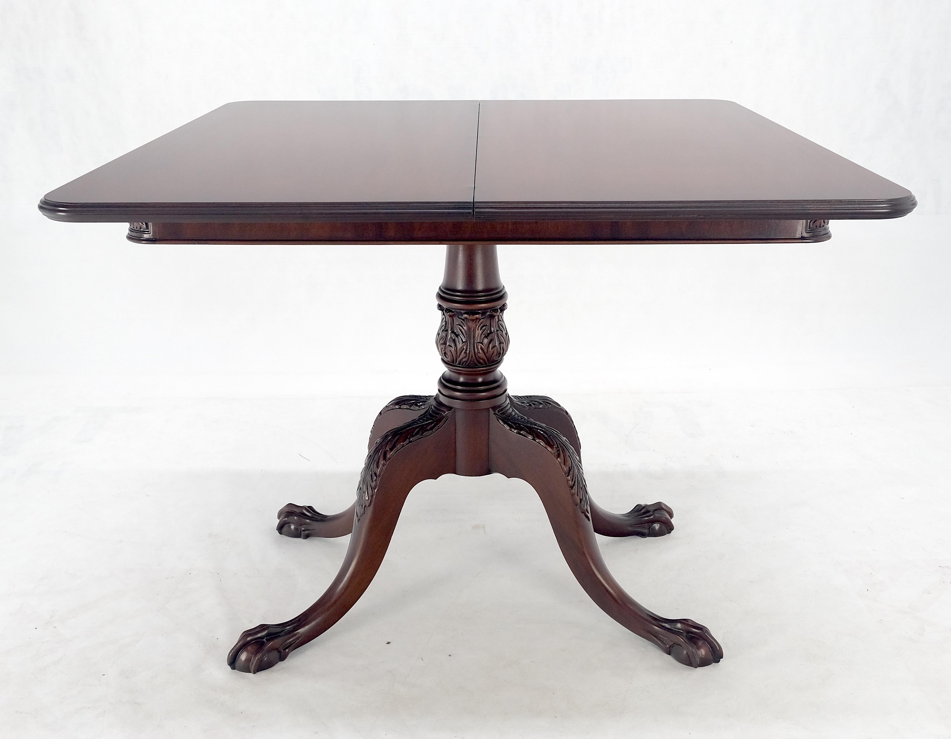 Ball & Claw Chippendale Style Mahogany Expandable Flip Top Game Console Table For Sale 12