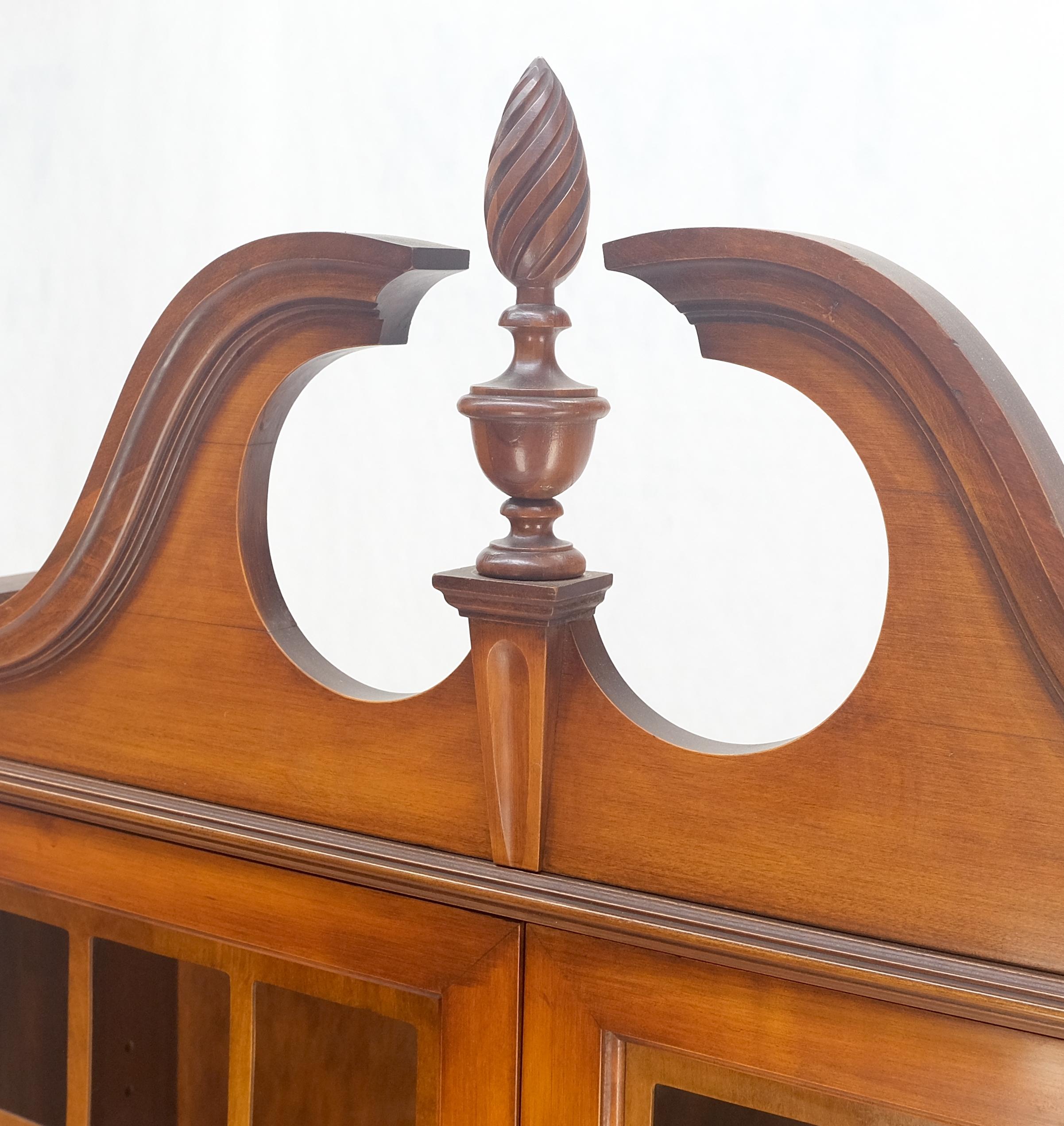 Ball & Claw Chippendale Style Mahogany Secretary Desk Bookcase Drawers Dresser 5