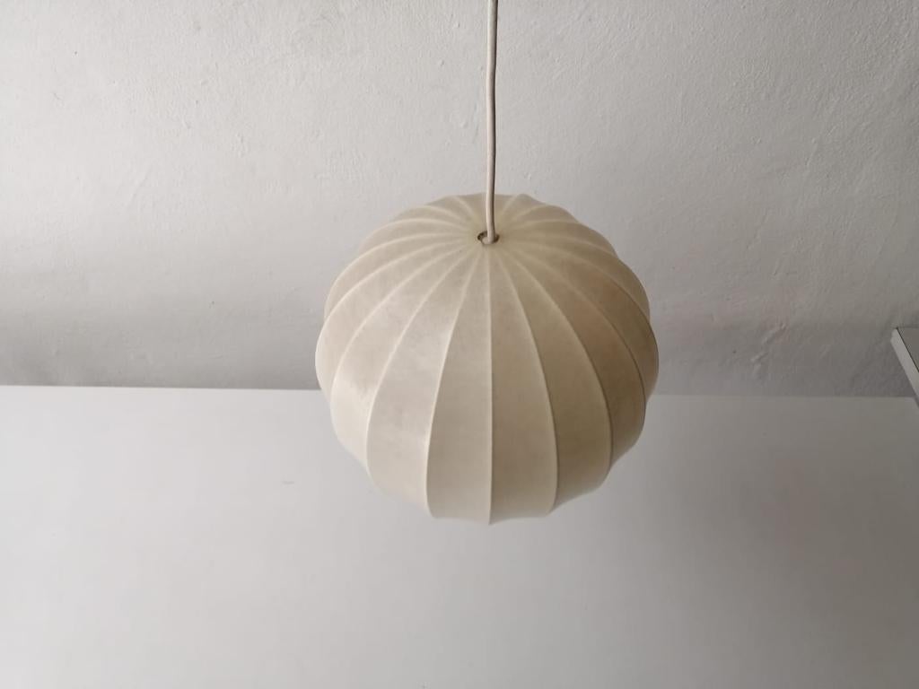 Mid-Century Modern Ball Cocoon Pendant Lamp in the Style of Achille Castiglioni, 1960s, Italy