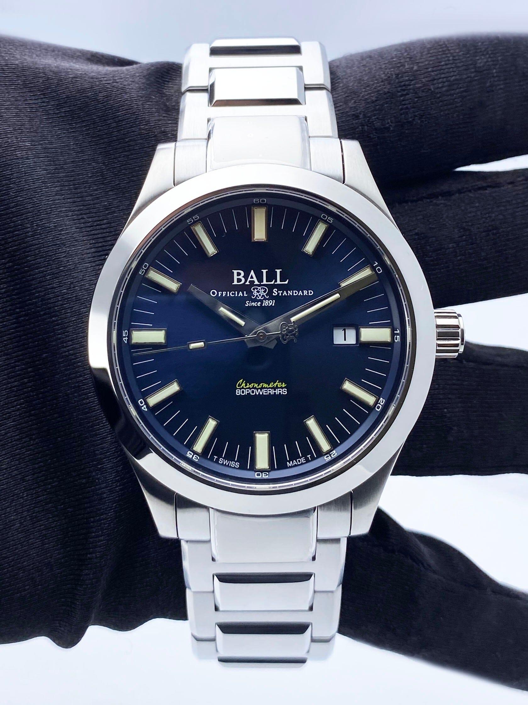 Ball and Ball M I-One Marvelight 43MM Blue Dial Watch Box Papers Neuf - En vente à Great Neck, NY