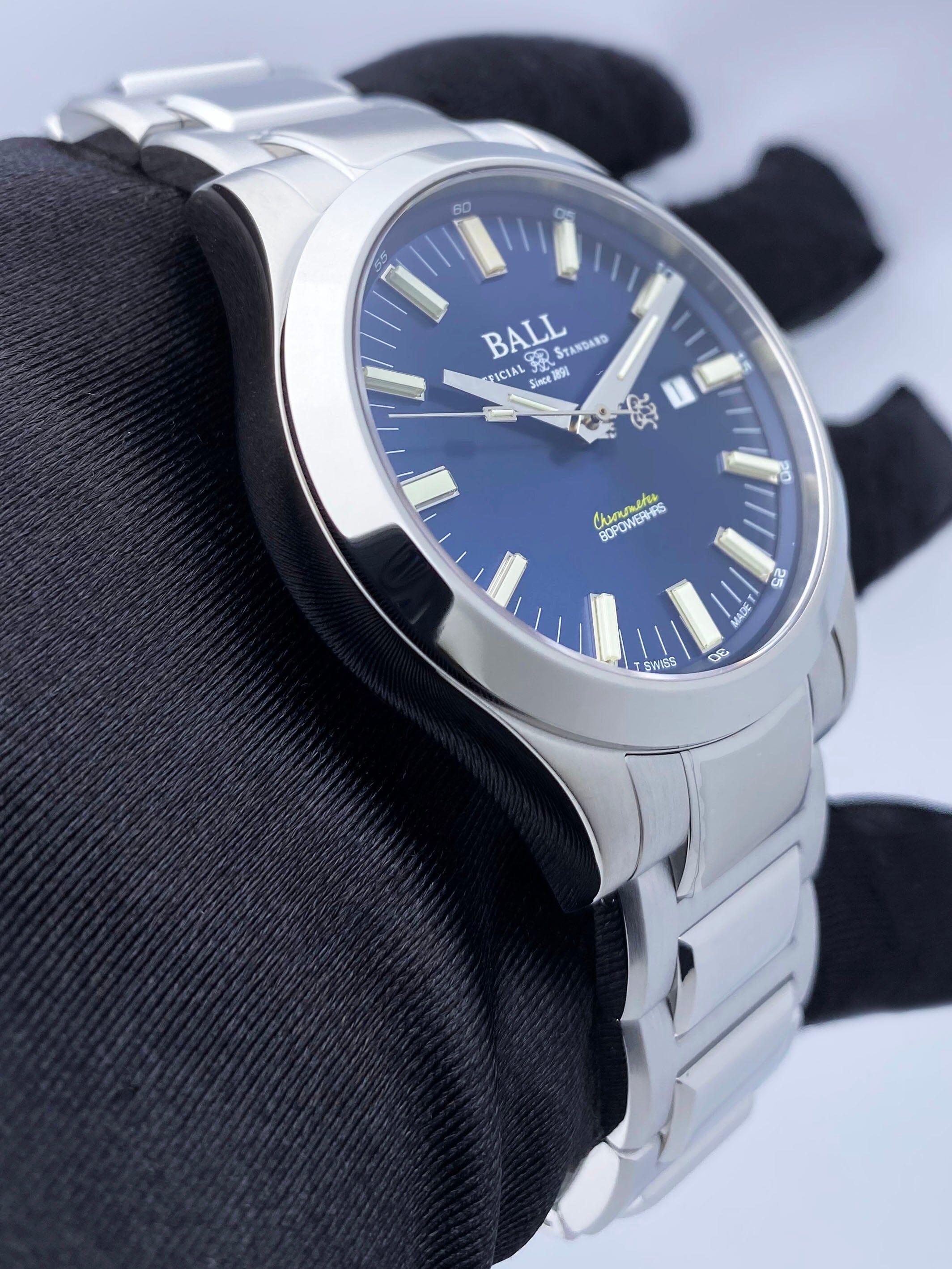 Ball and Ball M I-One Marvelight 43MM Blue Dial Watch Box Papers Pour hommes en vente