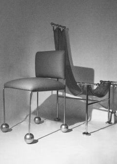 Ball Foot Sculptural Chair, Vegan Cactus Leather, Green