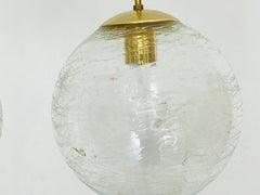 Ball Glass Chandelier with Brass