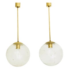 Ball Glass Chandelier with Brass