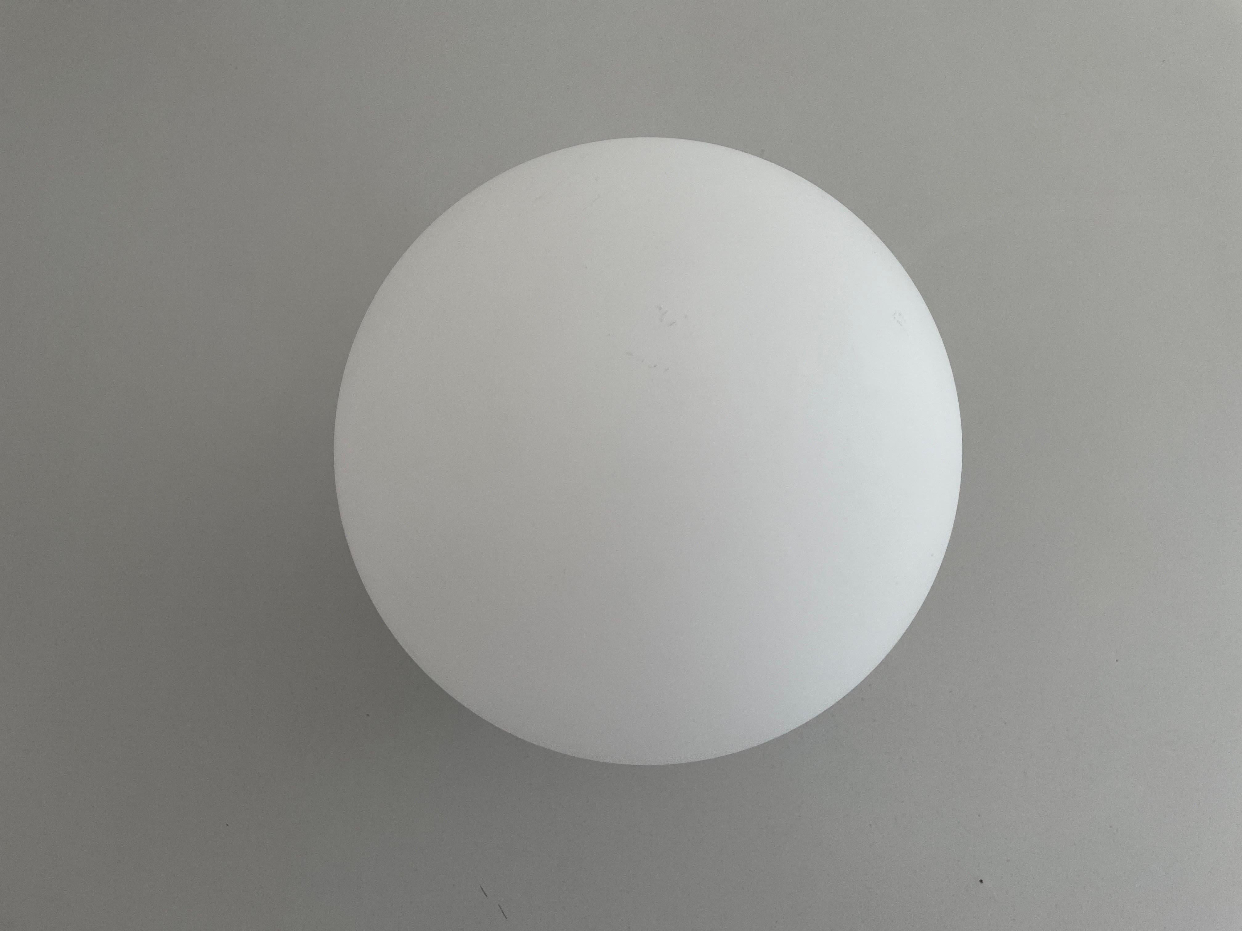 Metal Ball Glass Flush Mount Light by Limburg, 1960s, Germany For Sale