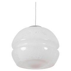 Ball Glass Pendant Lamp Attributed to Carlo Nason for Mazzega, Italy, 1960s
